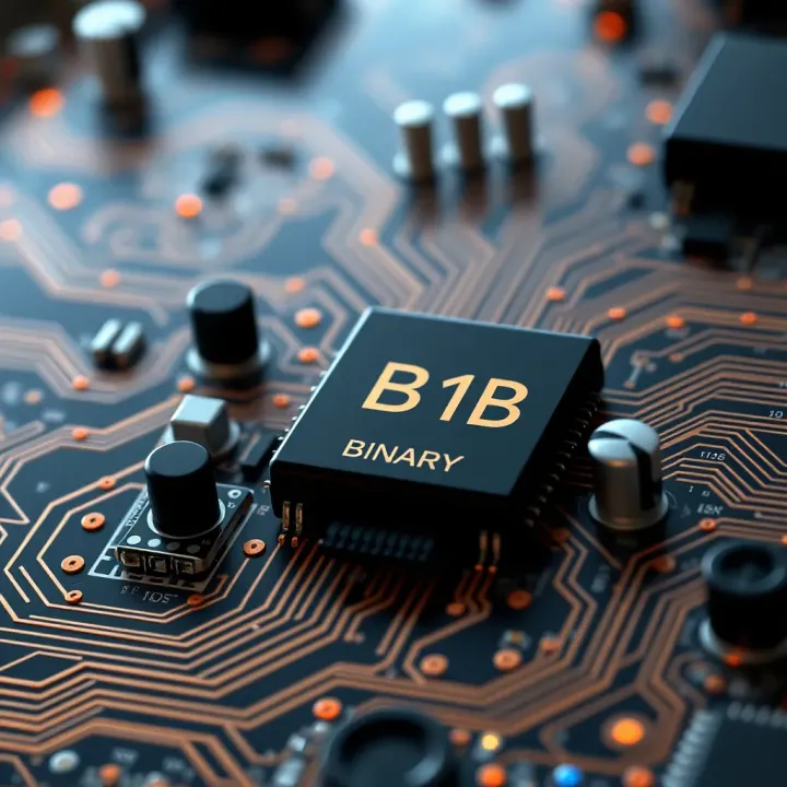 Binary Logic in Digital Circuit Design Circuit design showcasing the use of binary logic in digital electronics with interconnected logic components