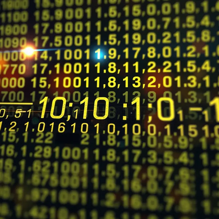 Illustration demonstrating conversion between binary and decimal numeral systems