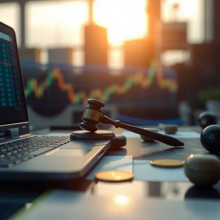 Trading Risks and Legal Factors in Binary Options Illustration of financial risk and legal considerations for trading in Pakistan