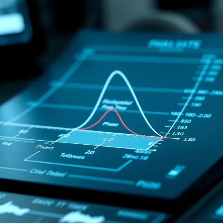 Graphical representation of a binary phase diagram showing phase regions and temperature-composition relationship
