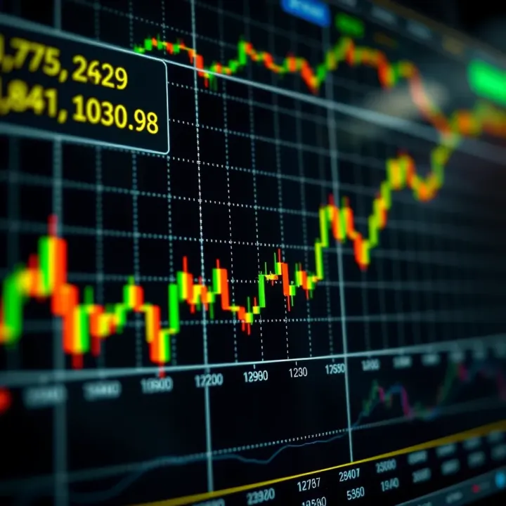 Graph showing the relationship between binary option quotes and market price movements