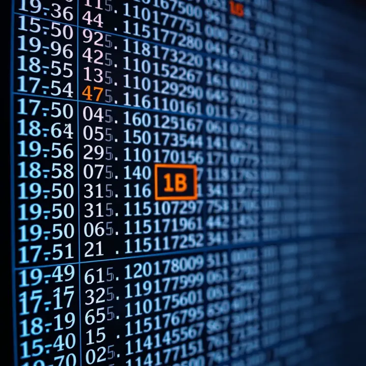 Illustration showing a sorted list of numbers with a highlighted middle element to demonstrate how binary search divides the search space