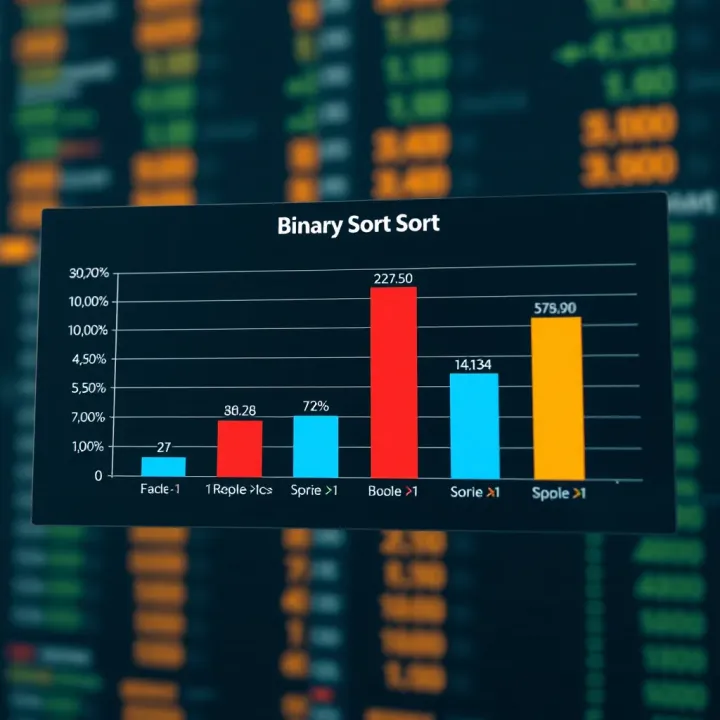 Comparison chart displaying performance metrics of binary sort against other common sorting algorithms
