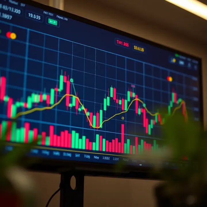 A detailed candlestick chart illustrating bullish and bearish patterns used in forex trading