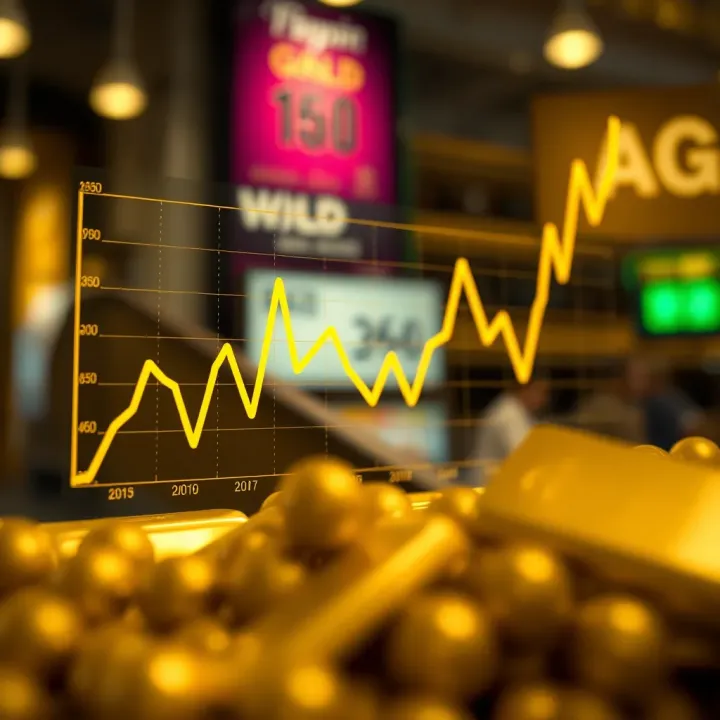 Graph showing fluctuation of gold prices over time in Pakistan