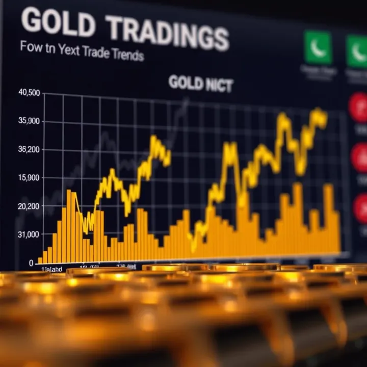 Graph showing fluctuations in gold prices influenced by global and local market trends