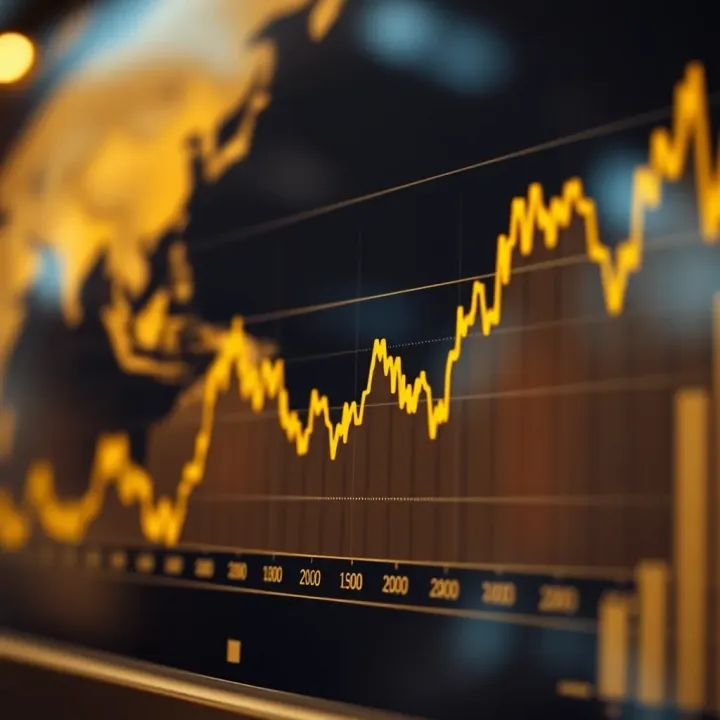 Gold Price Trends in Global Markets Graph showing fluctuations in international gold prices over time