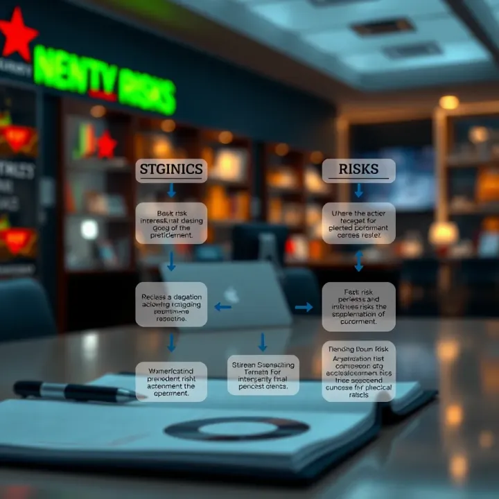Diagram illustrating identification and assessment of potential risks in business projects